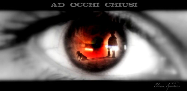 Ad occhi chiusi alta definizione con scritta